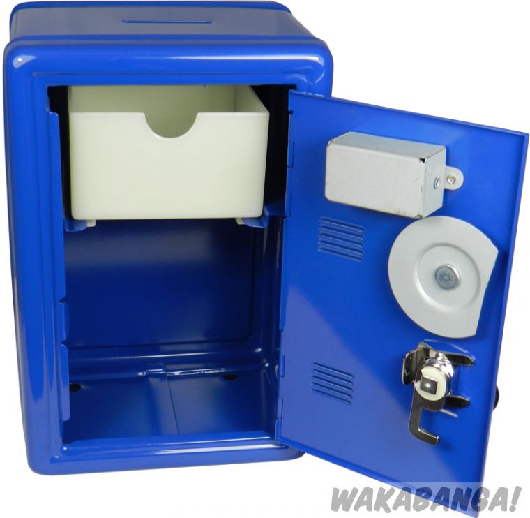 Hucha caja fuerte azul combinación y llave-Koergi