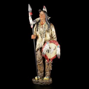 Figura Indio Americano con Escudo y Lanza